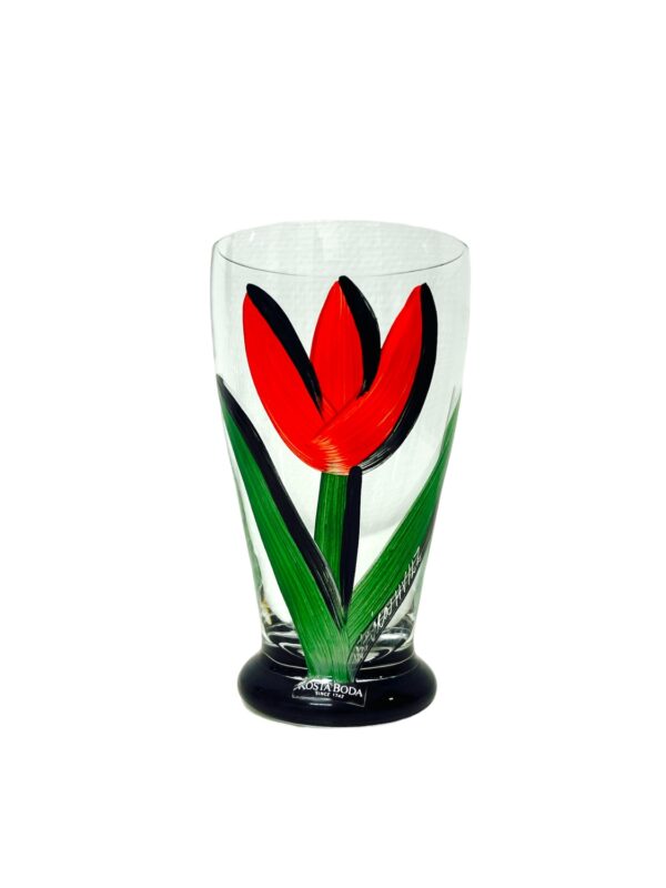 Kosta Boda - Tulipa - Öl / Vattenglas Röd Design Ulrica Hydman Vallien