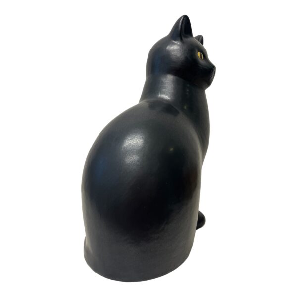 Gustavsberg - Katten Murre Svart - Maxi 36 cm hög design Lisa Larson