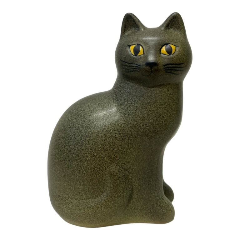 Gustavsberg - Katt - Katten Måns Hel Grå - Midi design Lisa Larson