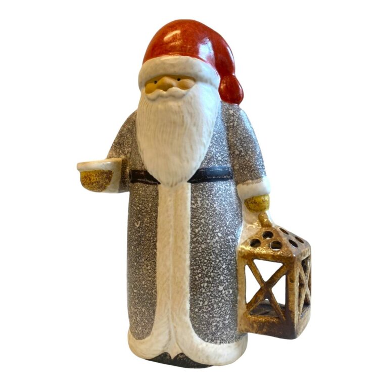 Gustavsberg - Stor Tomte med lykta grå design Lisa Larson