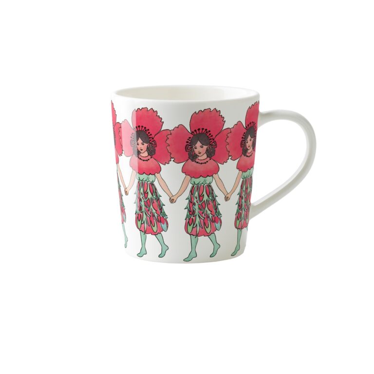 Elsa Beskow Kaffe / The Mugg - Poppy flickan röd Design Catharina Kippel