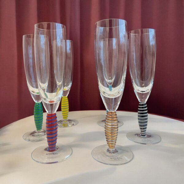 Kosta Boda - Epoque 6 Champagne glas Turkos Design Anna Ehrner