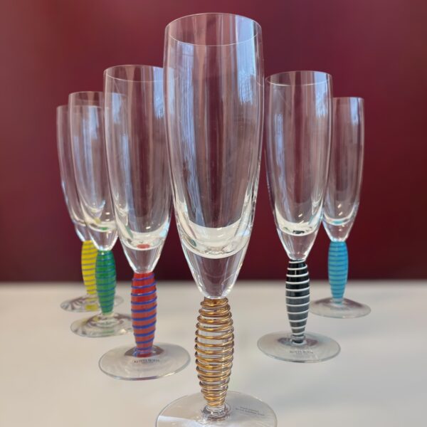 Kosta Boda - Epoque 6 Champagne glas Turkos Design Anna Ehrner