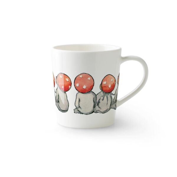 Elsa Beskow Kaffe / The Mugg - Tomtebobarnen röd svamp Design Catharina Kippel