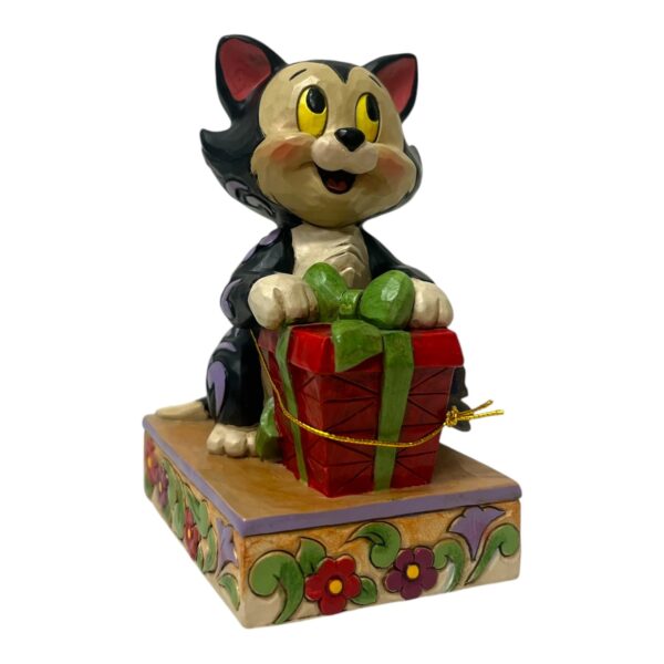 Disney - Figurin - Pinocchio - Katten Figaro med Julklapp Design Jim Shore