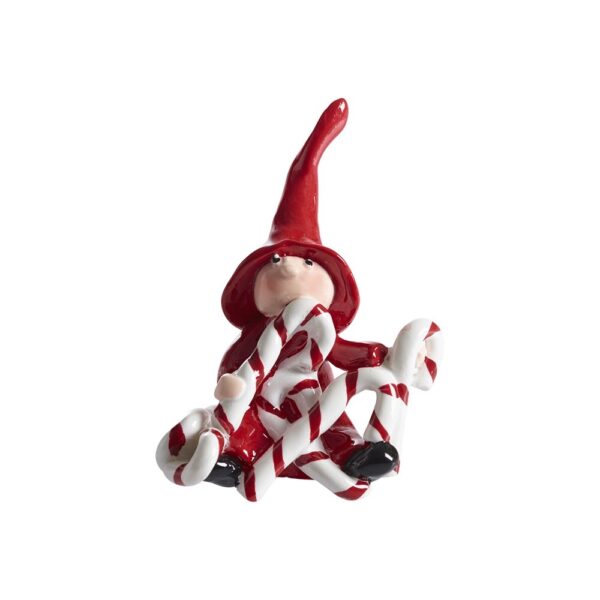 Lill Tomte Nisse med polkagrisar H.6,5cm Design Camilla Ståhl