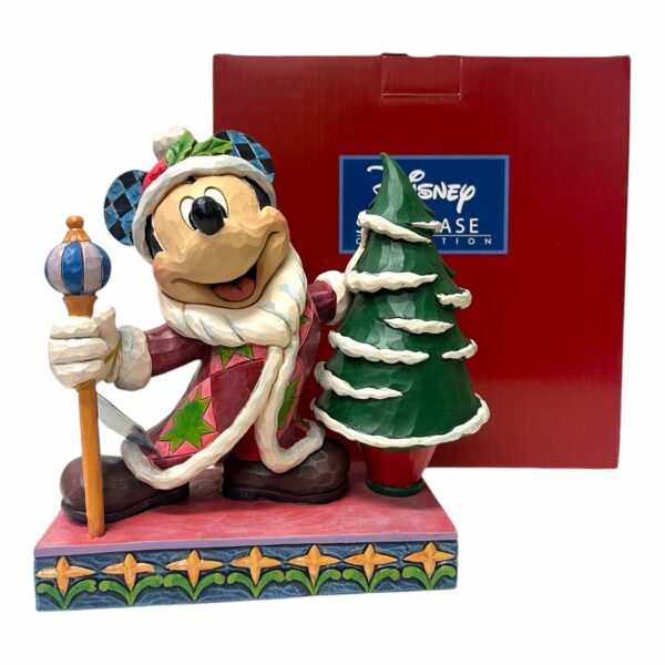 Disney - Kalle Ankas Jul - Musse Pigg som jultomten med julgran Design Jim Shore