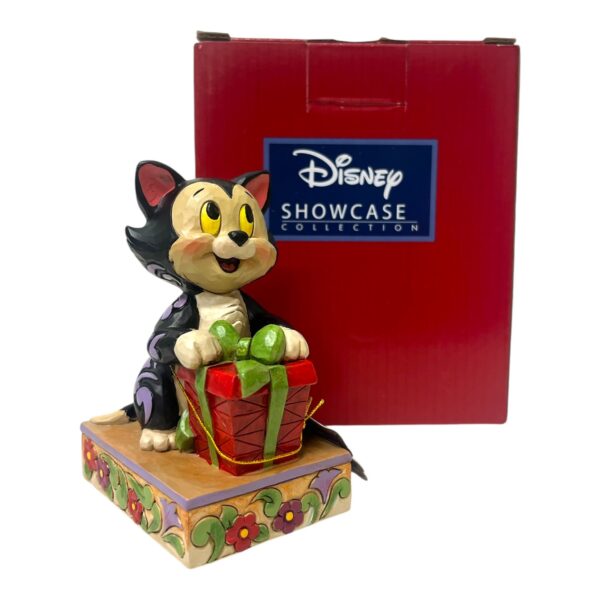 Disney - Figurin - Pinocchio - Katten Figaro med Julklapp Design Jim Shore