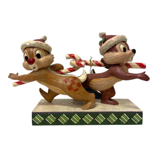 Disney - Figurin - Piff & Puff önskar God Jul polka stång Design Jim Shore