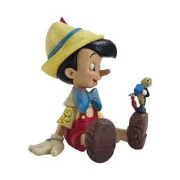 Disney - Figurin - Pinocchio & Jiminy, Sitting figurine H: 14,5 cm./ Design Jim Shore