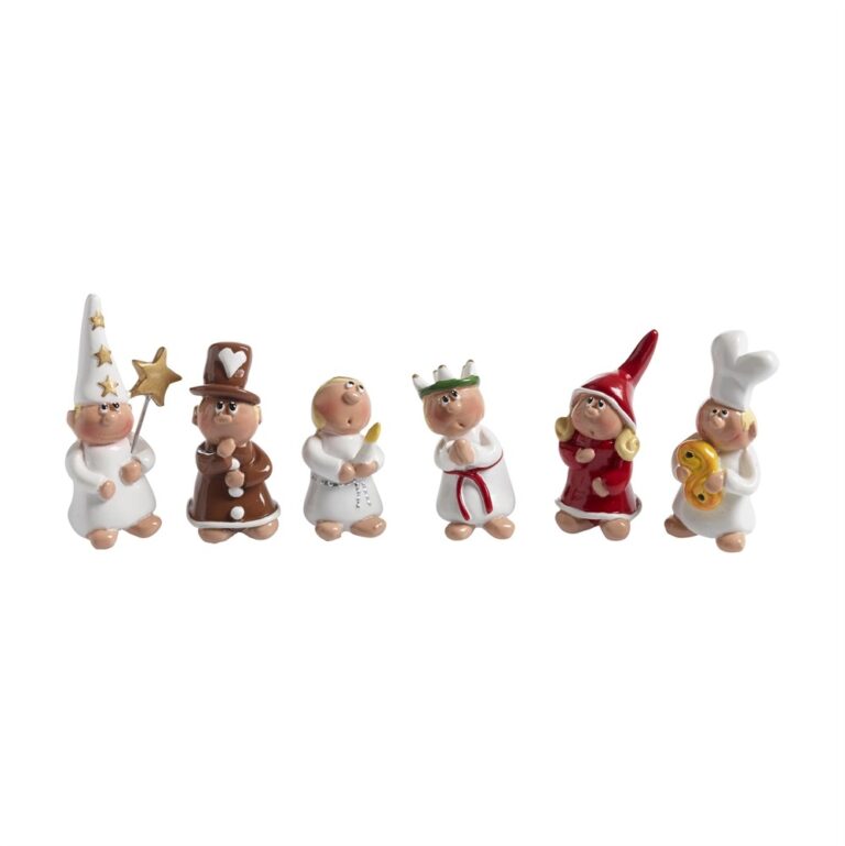 Stora Lucia tåget , 6 figurer H.7,5cm Camilla Ståhl