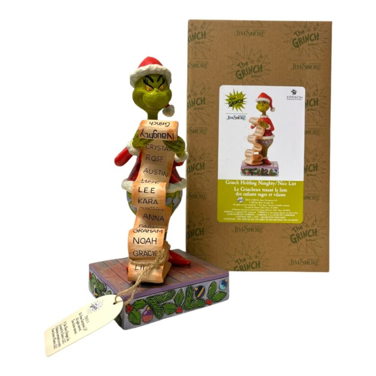 Disney - Figurin - Grinch Holding Naughty/Nice List H 22,5 cm. / Design Jim Shore