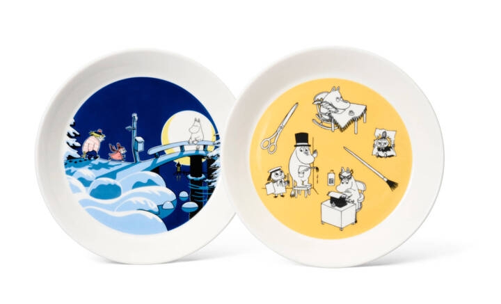 Arabia - Mumin Moomin Samlartallrikar Kontor & Vinternatt Design Tove Jansson