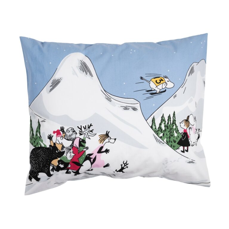 Arabia - Mumin / Moomin Örngott - Backhoppning Vinter 2024 Design Tove Jansson