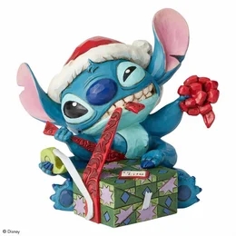 Disney - Figurin - Lilo & Stitch - God Jul önskar tomte Stitch Design Jim Shore