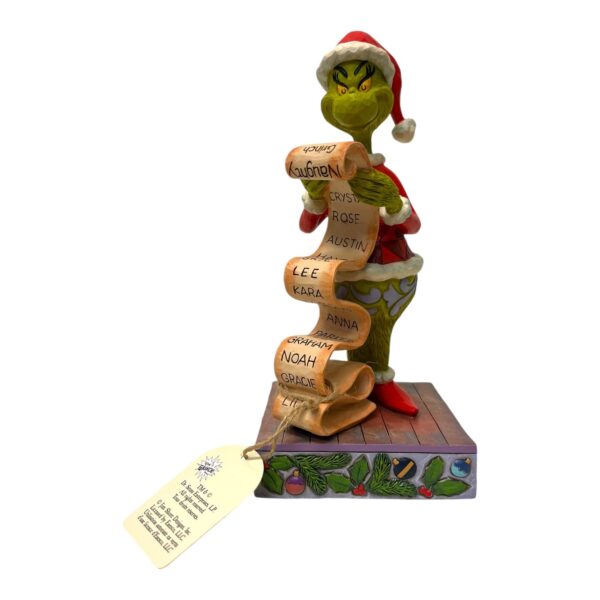 Disney - Figurin - Grinch Holding Naughty/Nice List H 22,5 cm. / Design Jim Shore