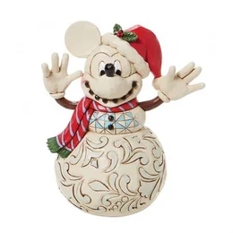 Disney - Figurin - Musse Pigg Snögubbe Design Jim Shore