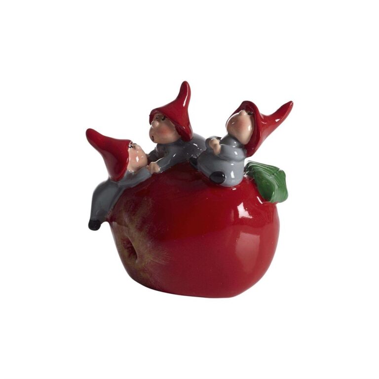 3 tomte Nissar på jul äpple H.5,5cm Design Camilla Ståhl