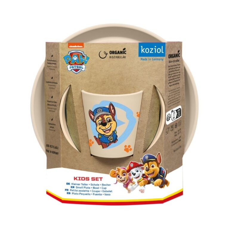 Connect Paw Patrol Barnservis 3 delar Tallrik/Skål/Mugg Beige