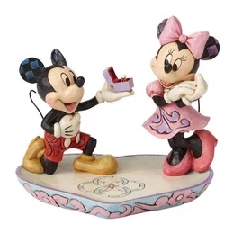 Disneys Alla Hjärtans gåva med Musse & Mimmi Pigg - 13 cm, Design Jim Shore