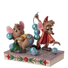 Disneys Jul - Gus & Jack hjälper att laga Askungens halsband H 14 cm Design Jim Shore