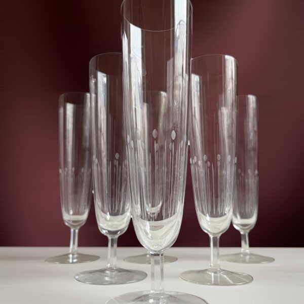 Orrefors 3 st Champagneglas - Gothenburg Design Nils Landberg