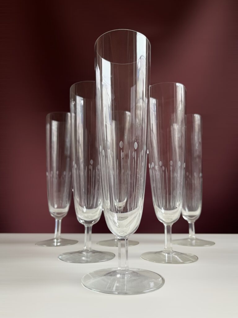 Orrefors 3 st Champagneglas - Gothenburg Design Nils Landberg