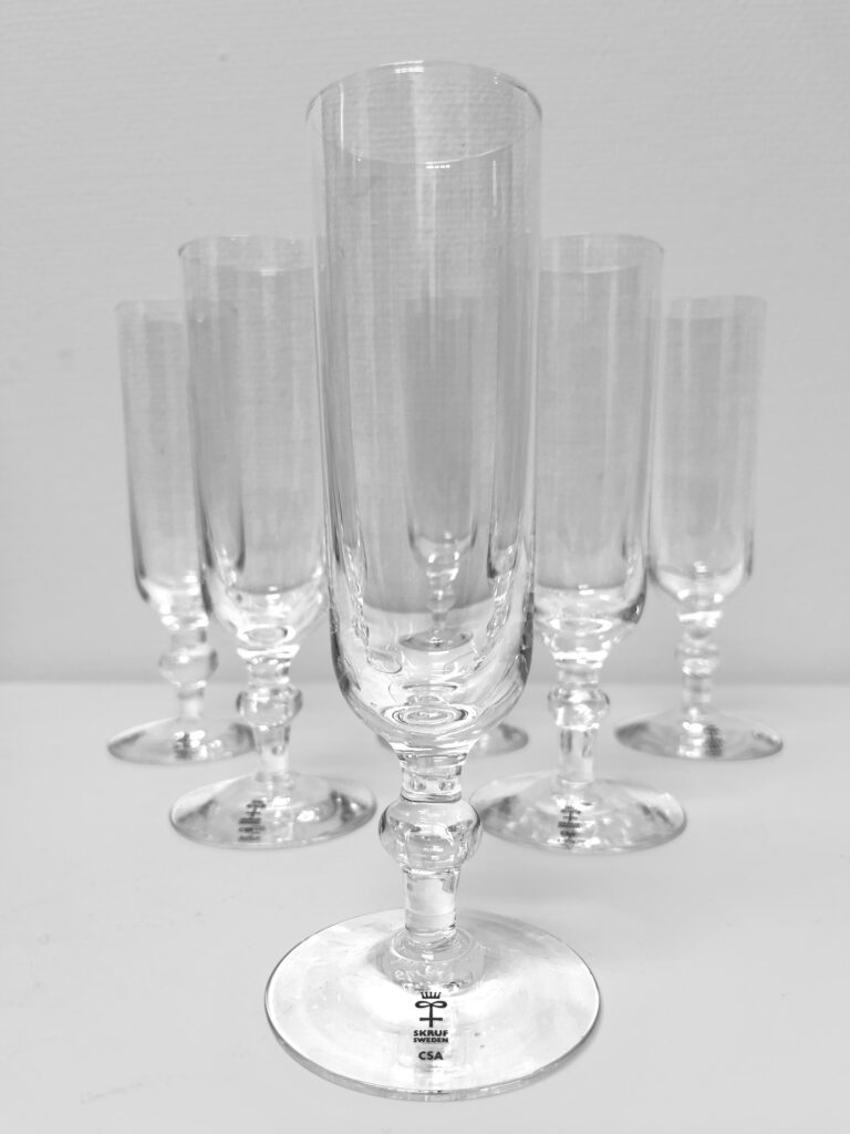 Skruf Glasbruk - Gino - 6 st Champagneglas design Carina Seth Andersson