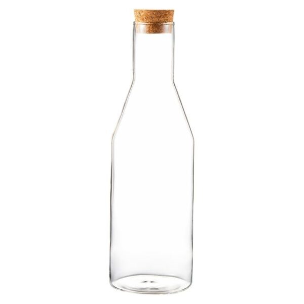 Sunnanö Glaskaraff kork 1 liter H28,7*9,1