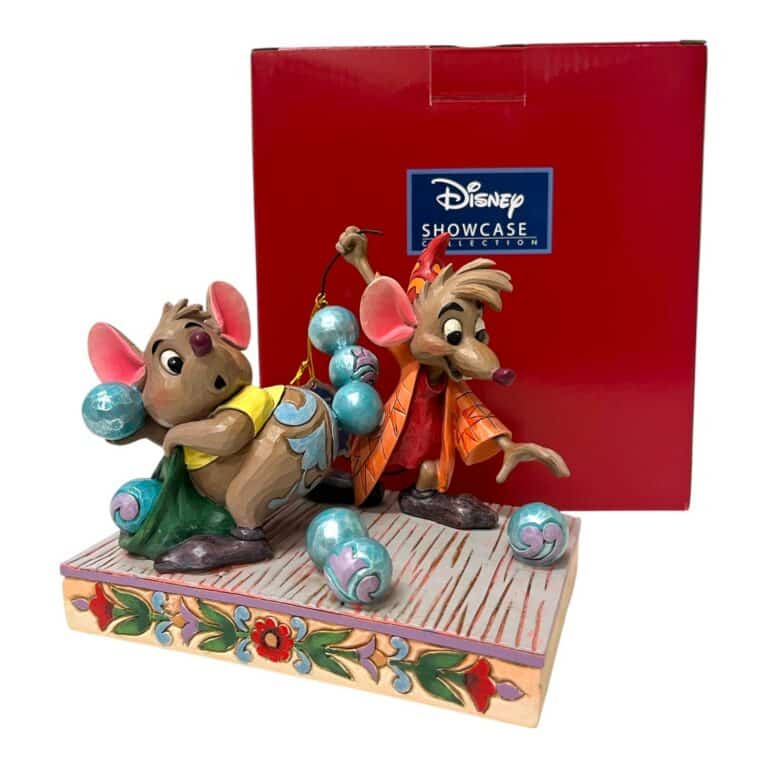 Disneys Jul - Gus & Jack hjälper att laga Askungens halsband H 14 cm Design Jim Shore